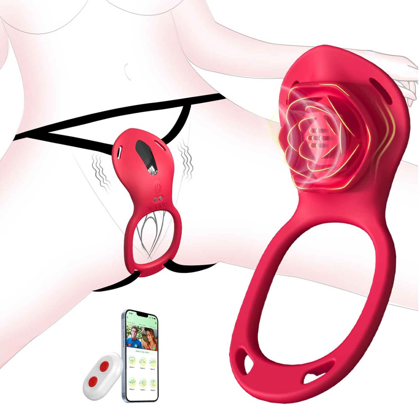 Couples Rose + Ring Set — App & Remote Control