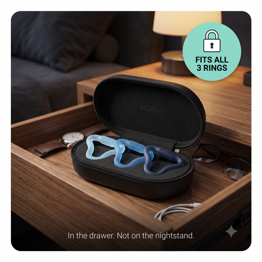 The Norvi Vault™ — "In the drawer. Not on the nightstand."